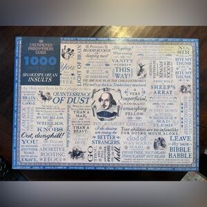 Shakespearean Insults Puzzle new in box